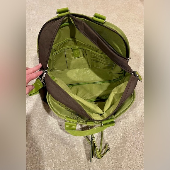 American Tourister Brown and Green Floral Women's Travel Bag - Picture 3 of 4